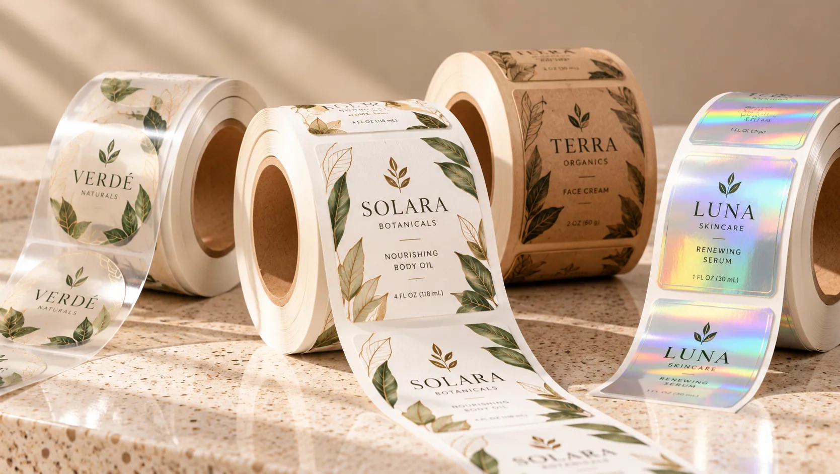 Finished rolls of Prima Labels before application