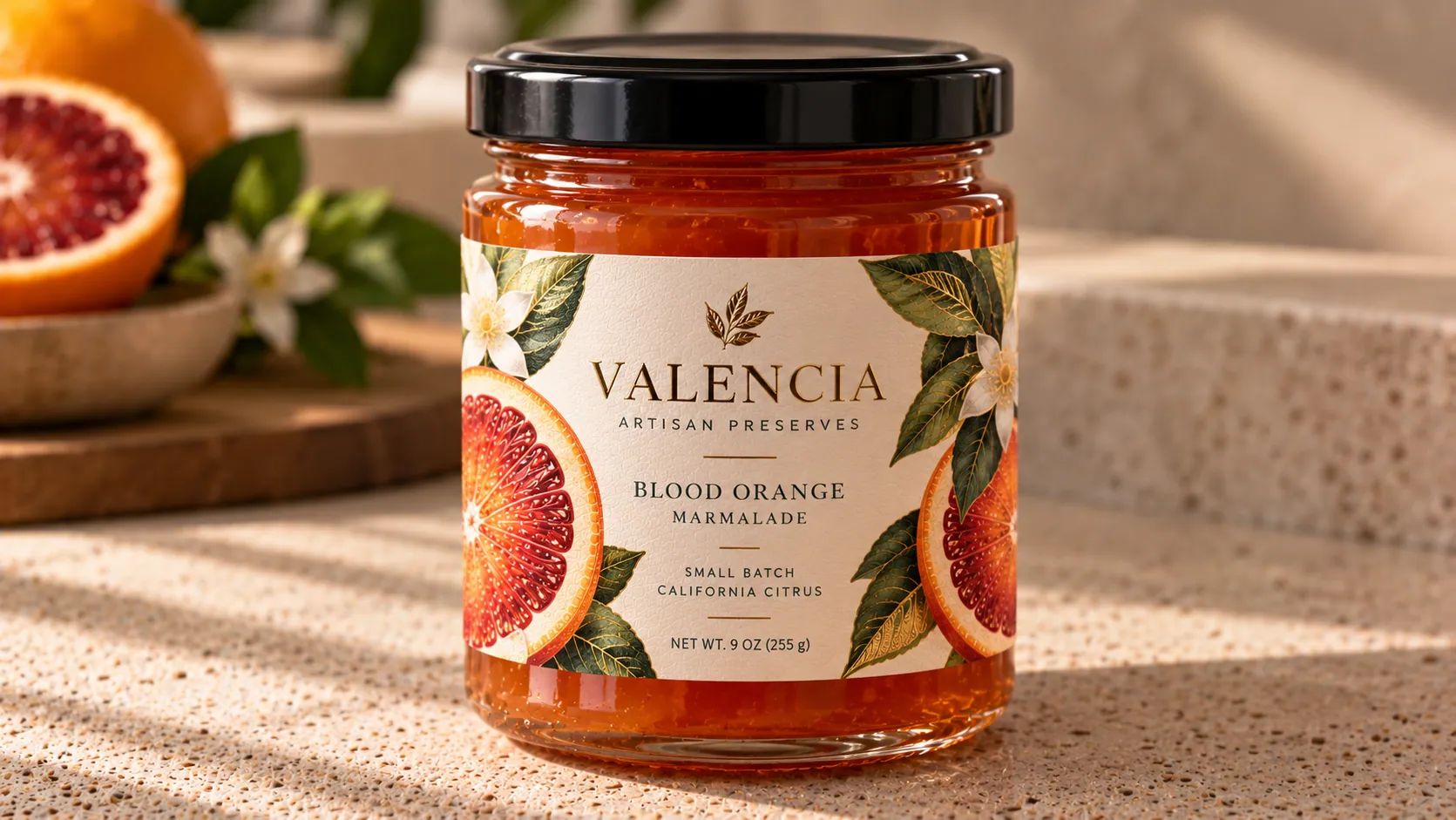 A labeled jar used for packaging branding